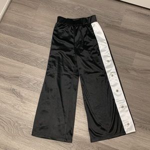 MIA New York black and white track pants with breakaway buttons on legs size s